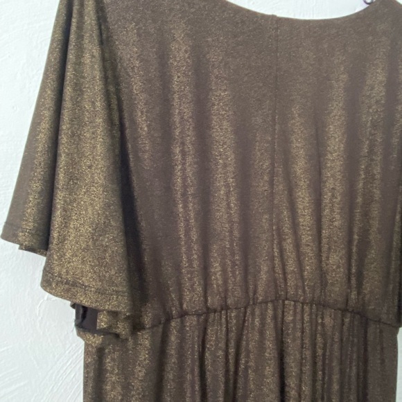 Torrid Dress Women’s Size 2 (2X) Metallic Color V Neck Grandama Core - Picture 9 of 10
